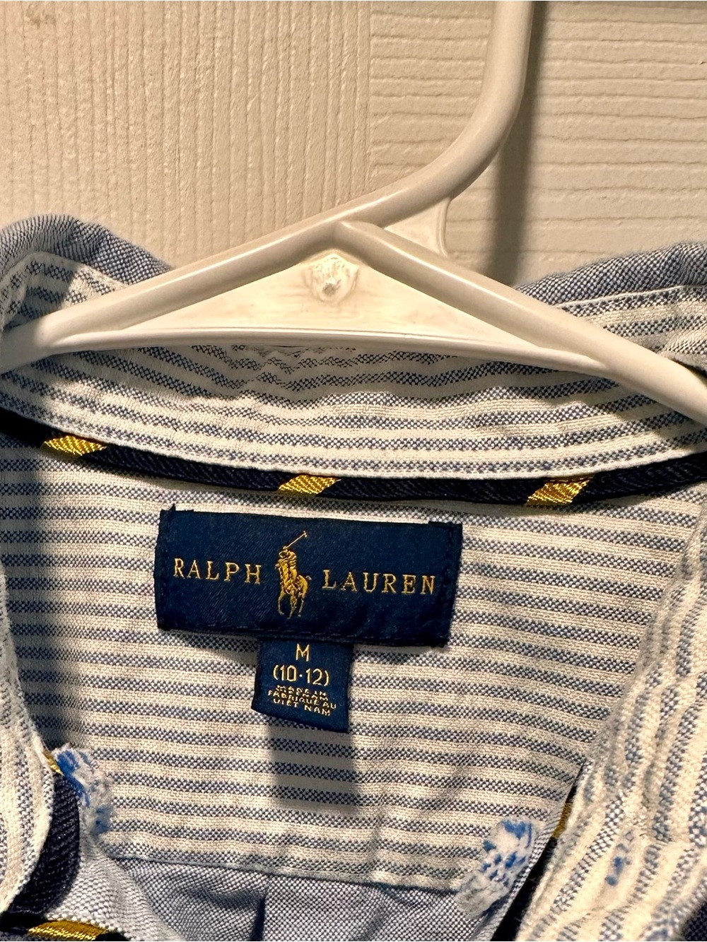 Boys Ralph Lauren Light Blue Oxford Button-Down Shirt w/ Large Polo Logo - Picture 3 of 4